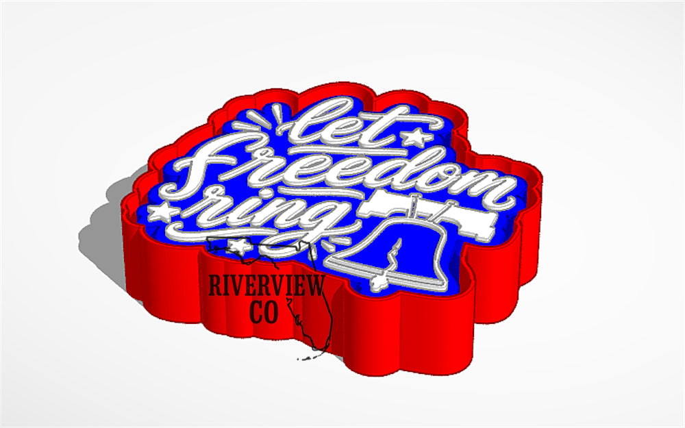 Let freedom ring car freshie mold USA