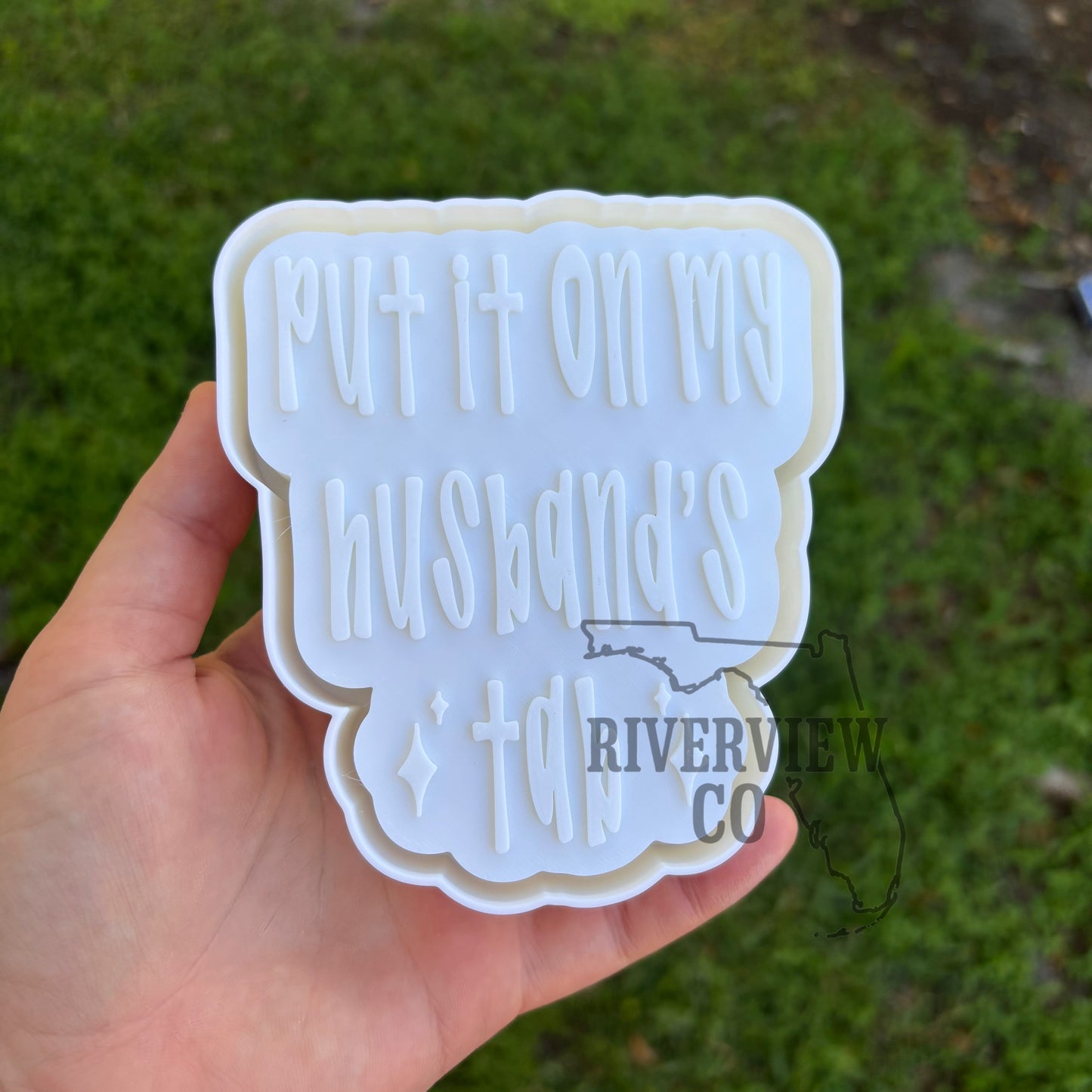 Put it on my husbands tab car freshie mold