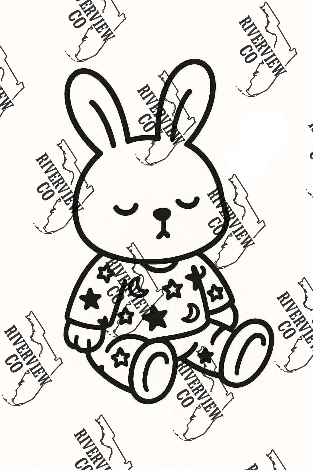 Sleeping bunny with star pjs car freshie mold