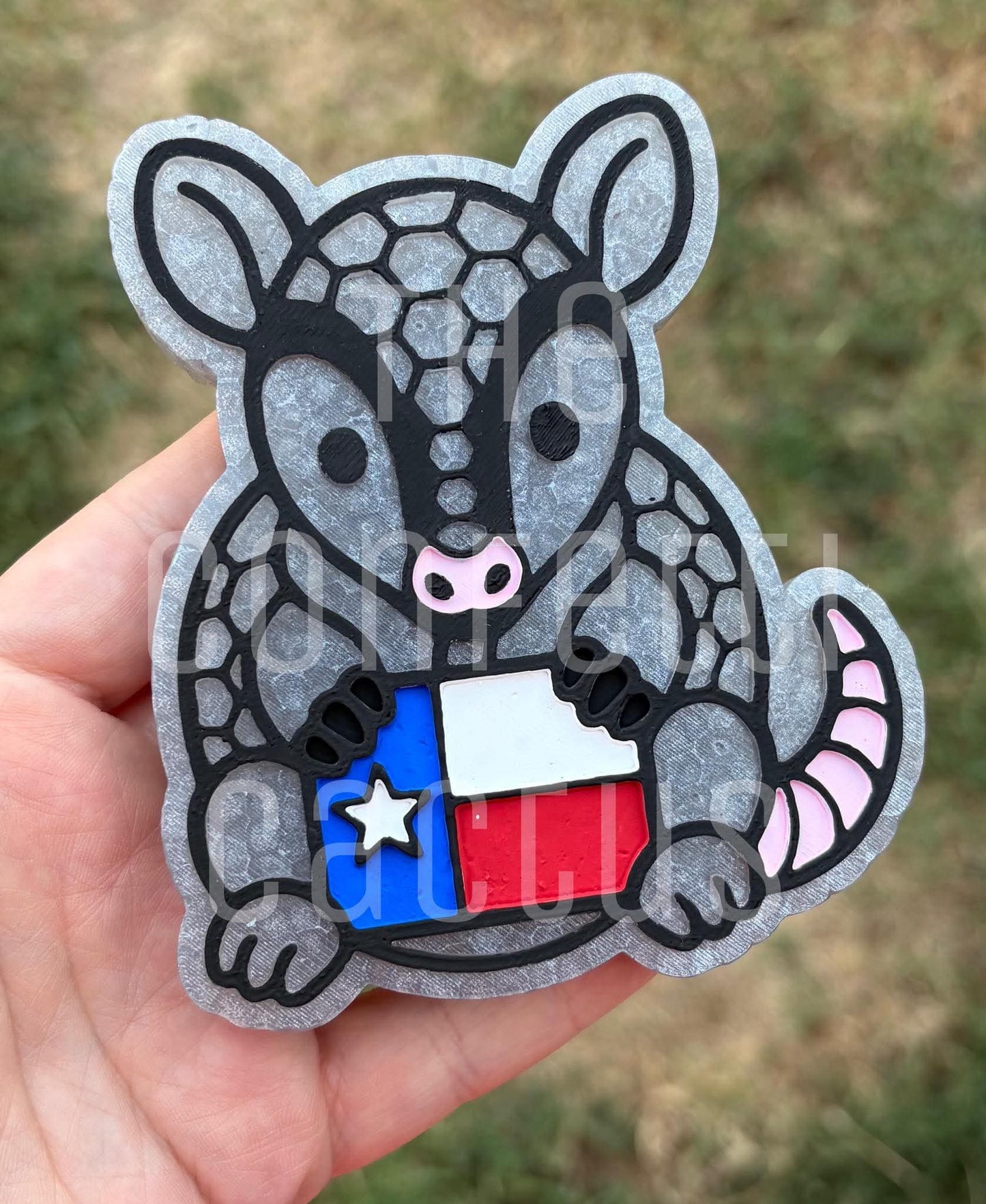 Armadillo with texas flag car freshie mold