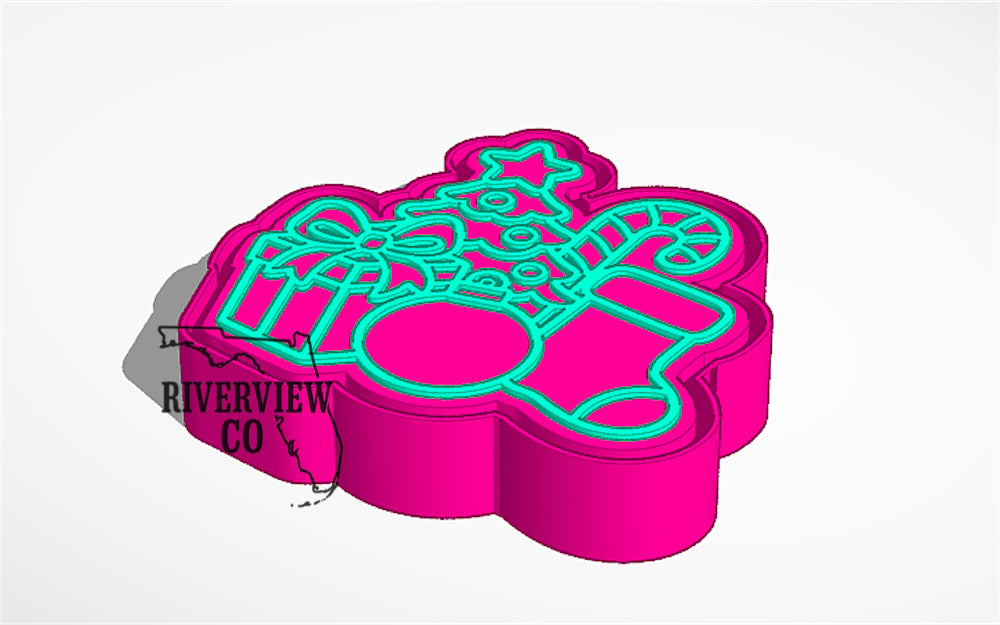 Christmas cluster car freshie mold