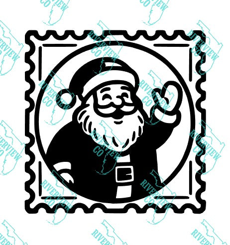 Santa Christmas stamp car freshie mold