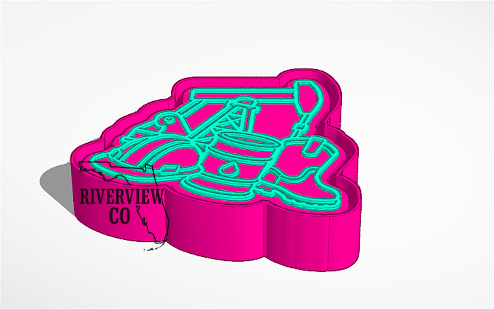 Oilfield cluster car freshie mold