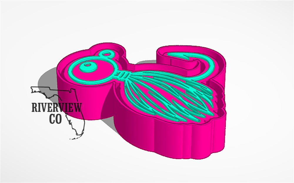 Jig with hair car freshie mold