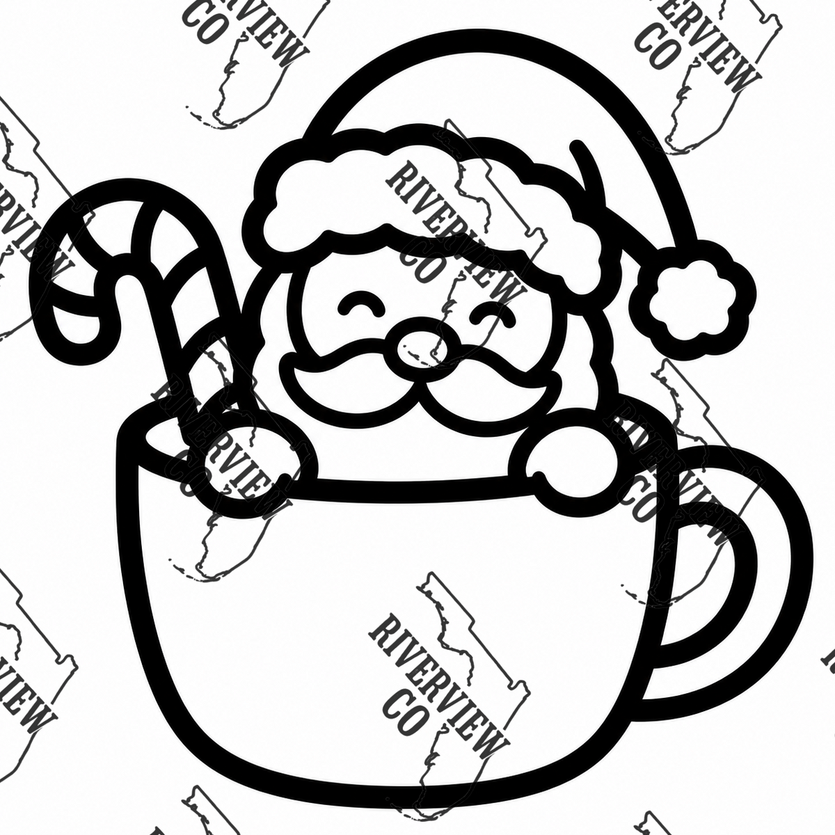 Santa in coffee cup car freshie mold