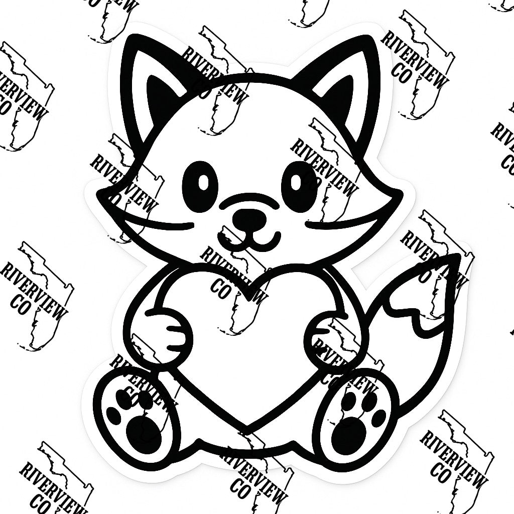 Fox with heart Valentine’s Day car freshie mold