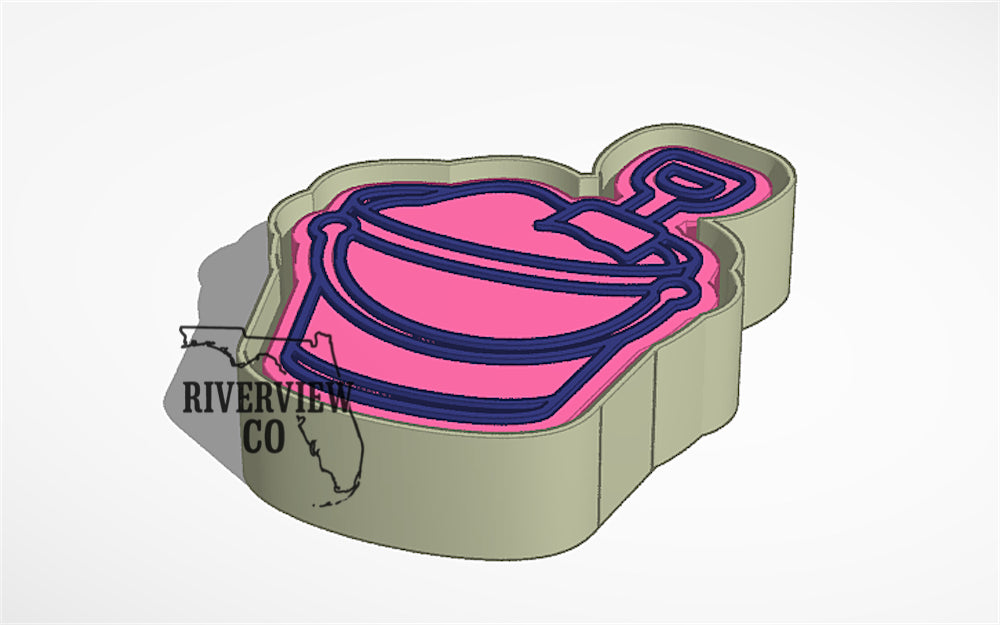 Sand bucket car freshie mold