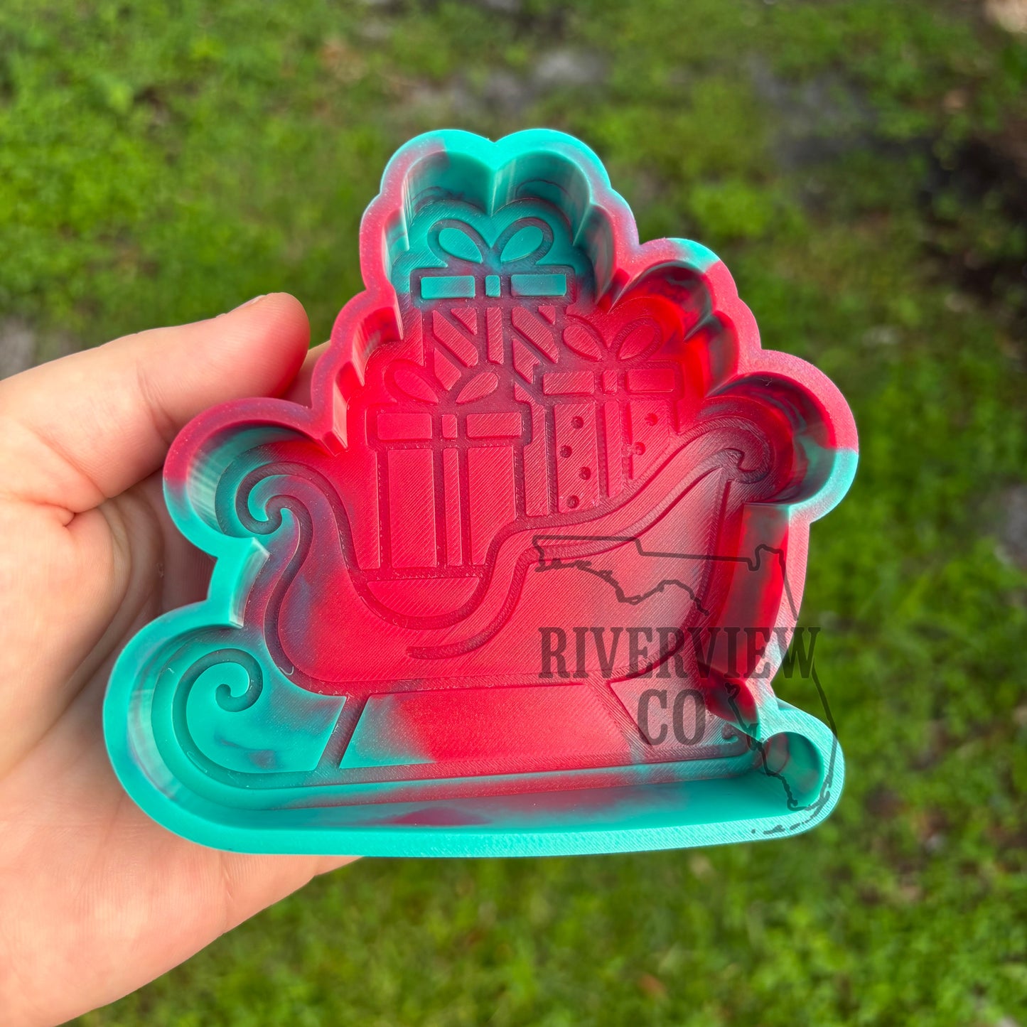 Christmas sled car freshie mold