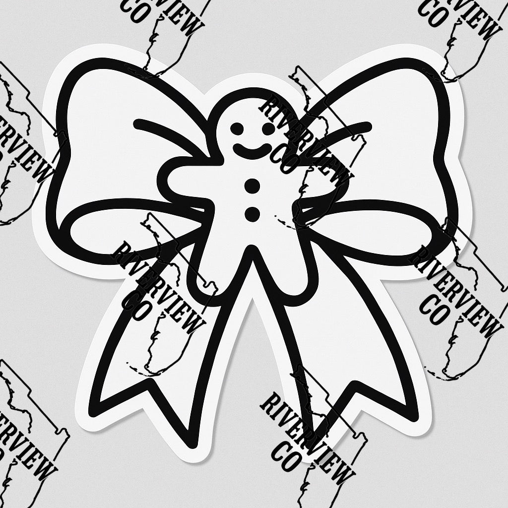 Gingerbread christmas bow car freshie mold