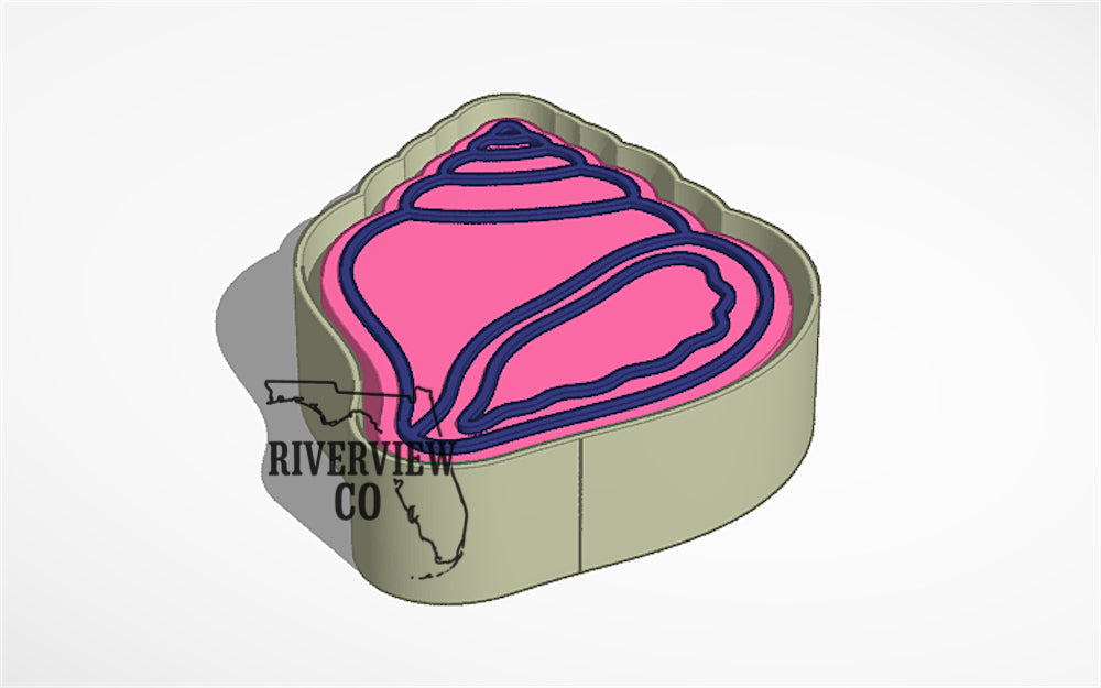 Conch shell car freshie mold