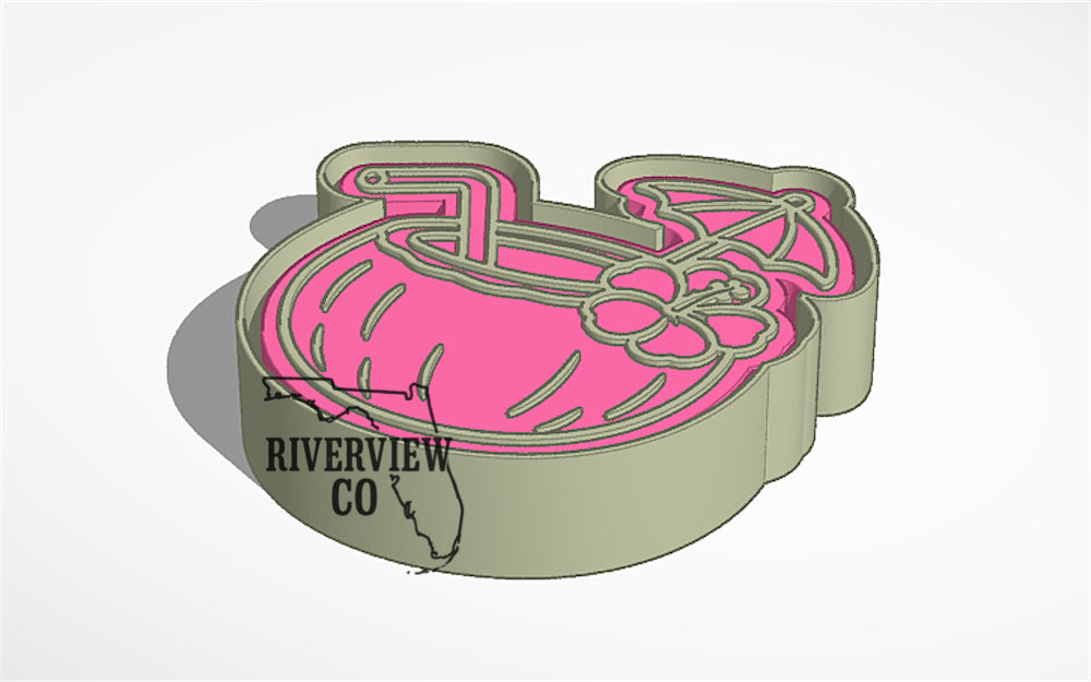 Coconut drink car freshie mold