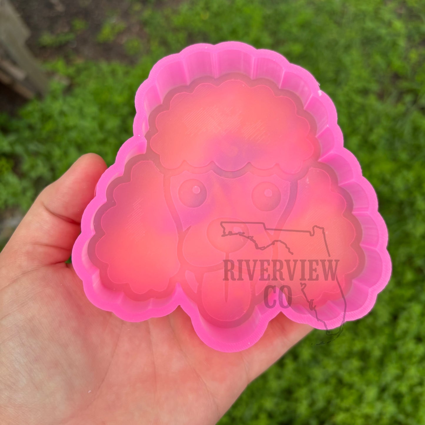 Poodle dog car freshie mold