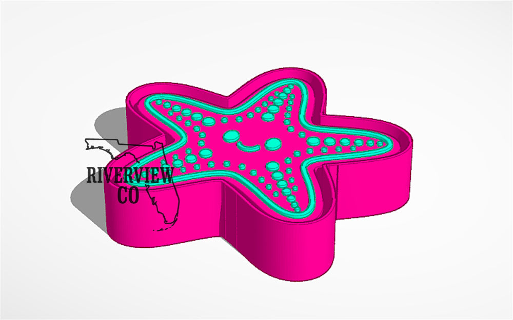 Star fish car freshie mold