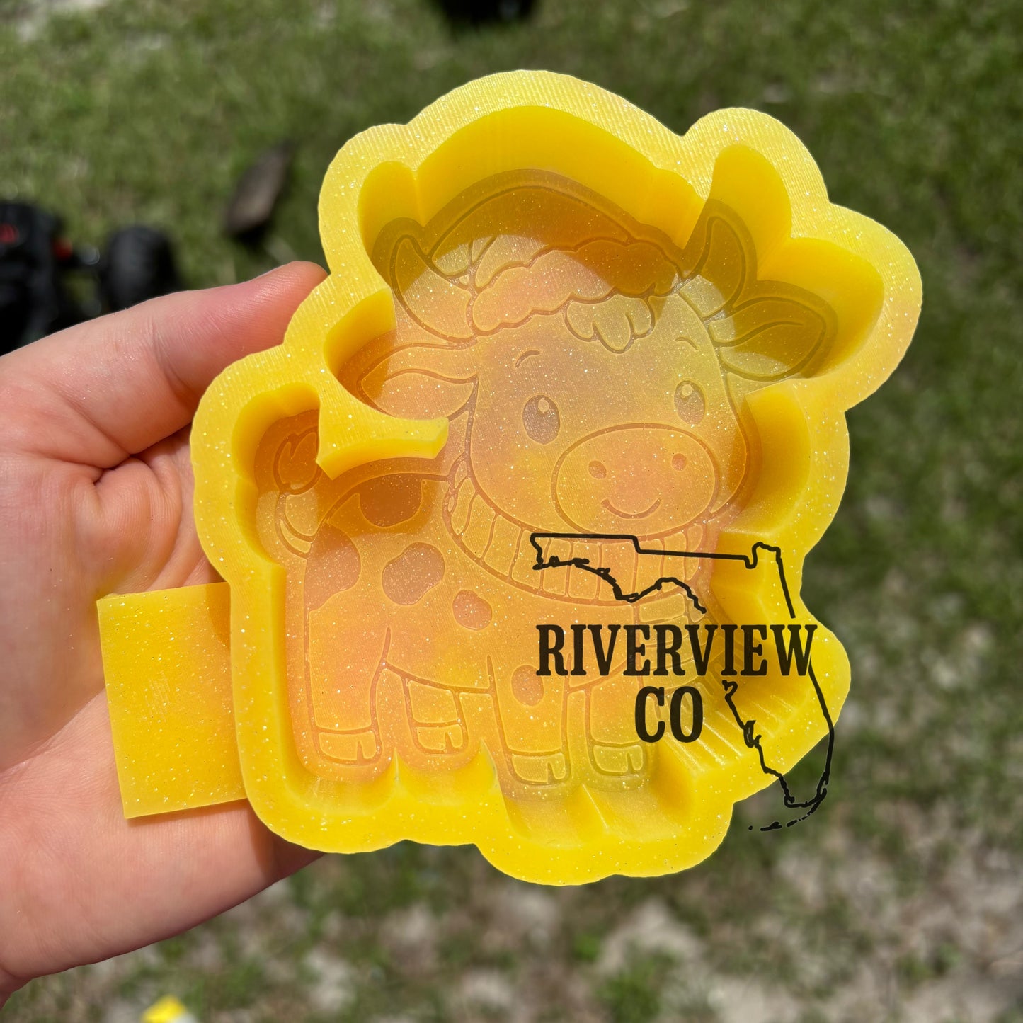 Christmas cow car freshie mold