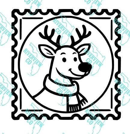 Reindeer Christmas stamp car freshie mold