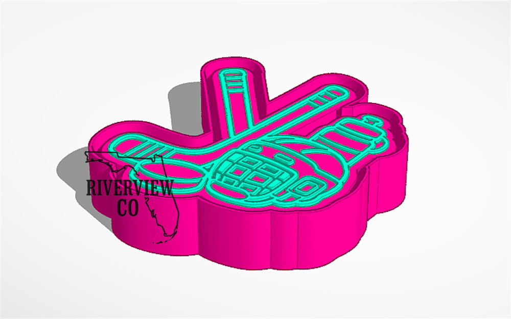 Hockey sports cluster car freshie mold