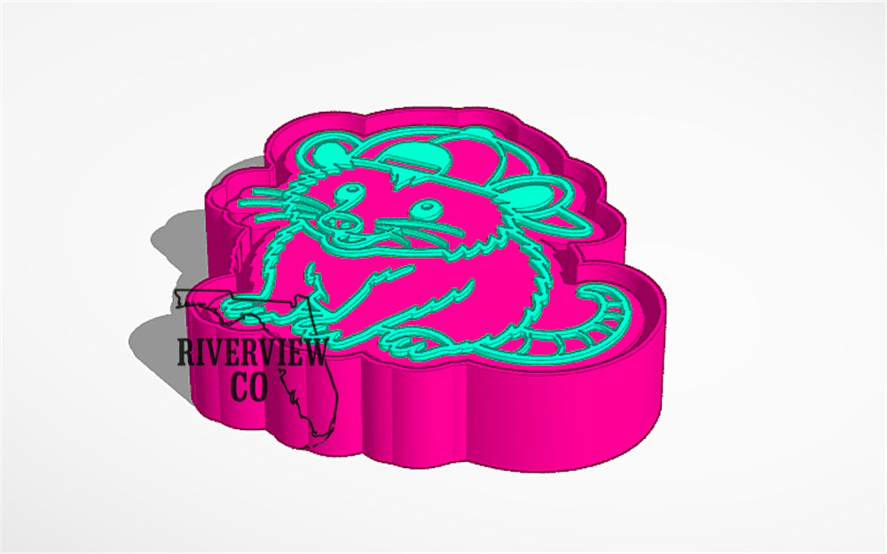 Opossum with hat car freshie mold (Copy 7)