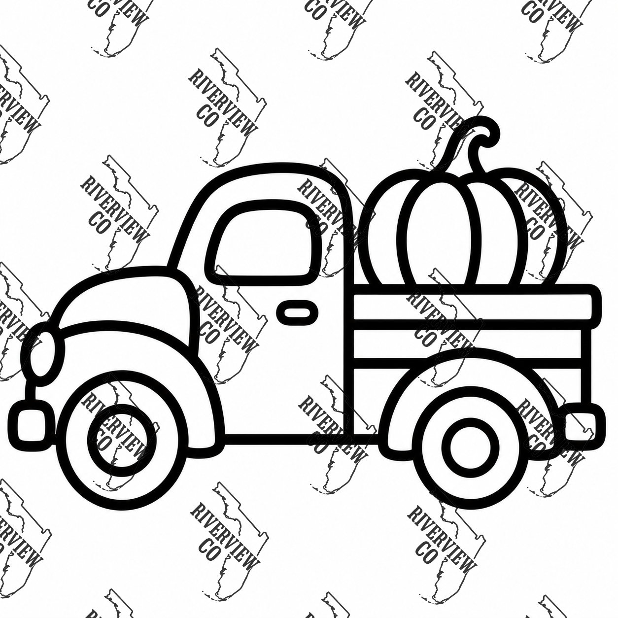 Truck with pumpkin car freshie mold