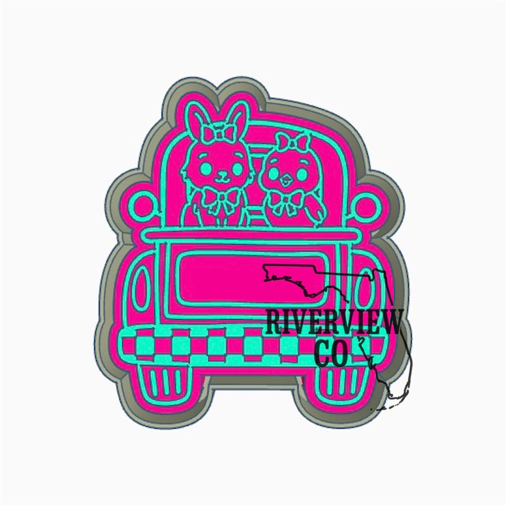 Easter truck car freshie mold