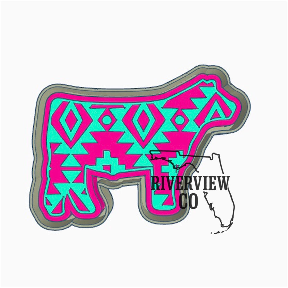 Aztec show steer car freshie mold