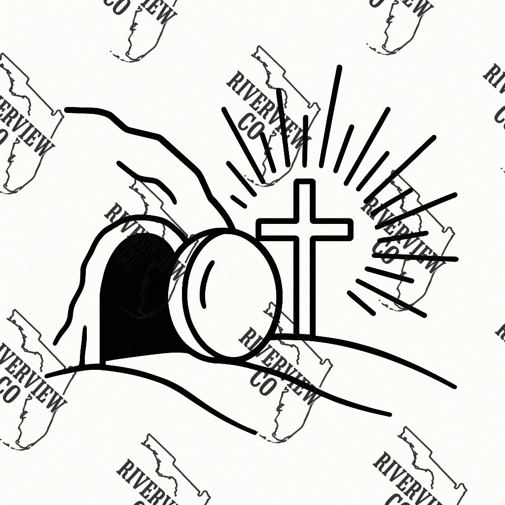 He is risen Empty tomb with cross car freshie mold for Easter