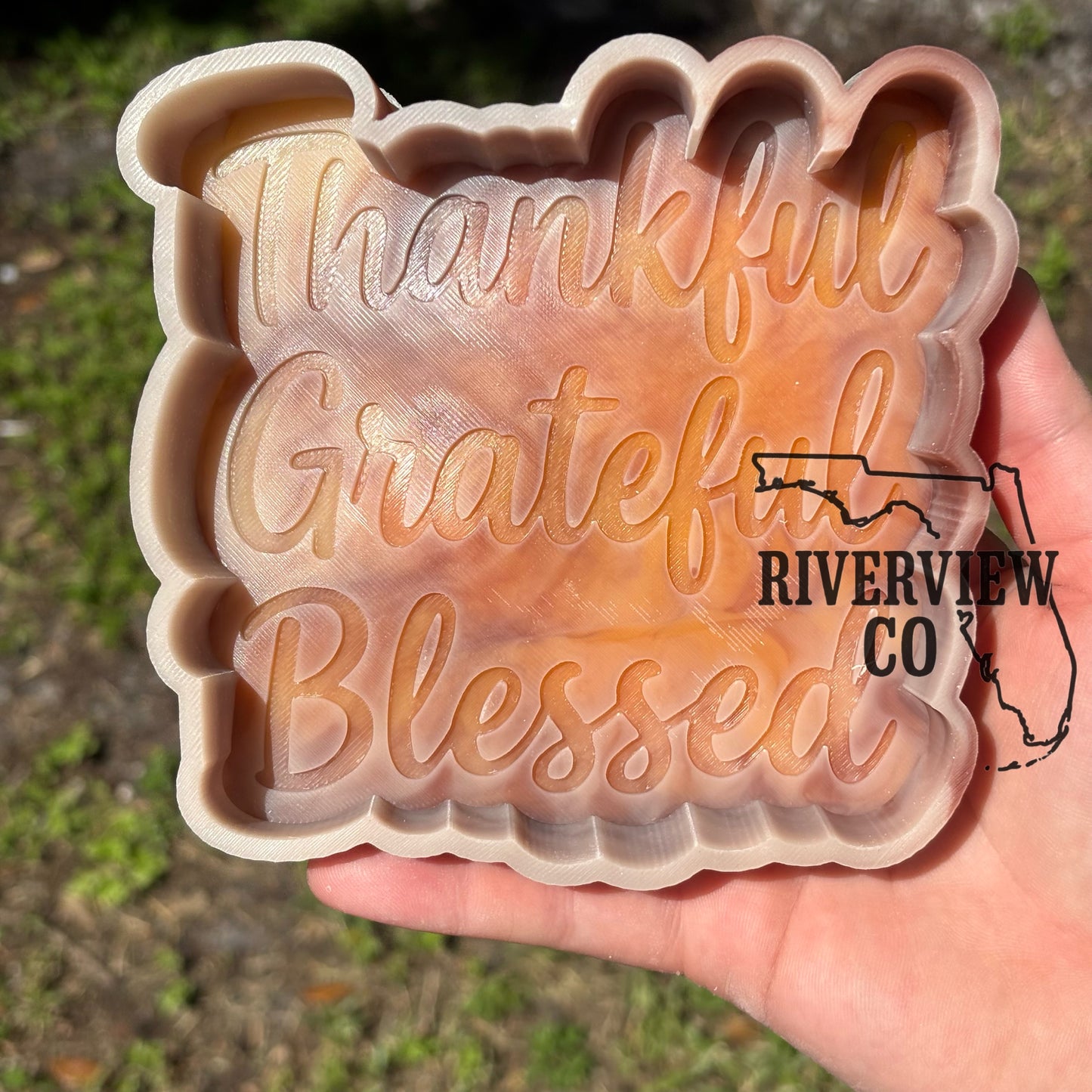 Thankful grateful blessed car freshie mold