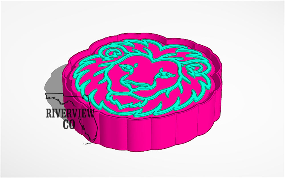 Lion car freshie mold