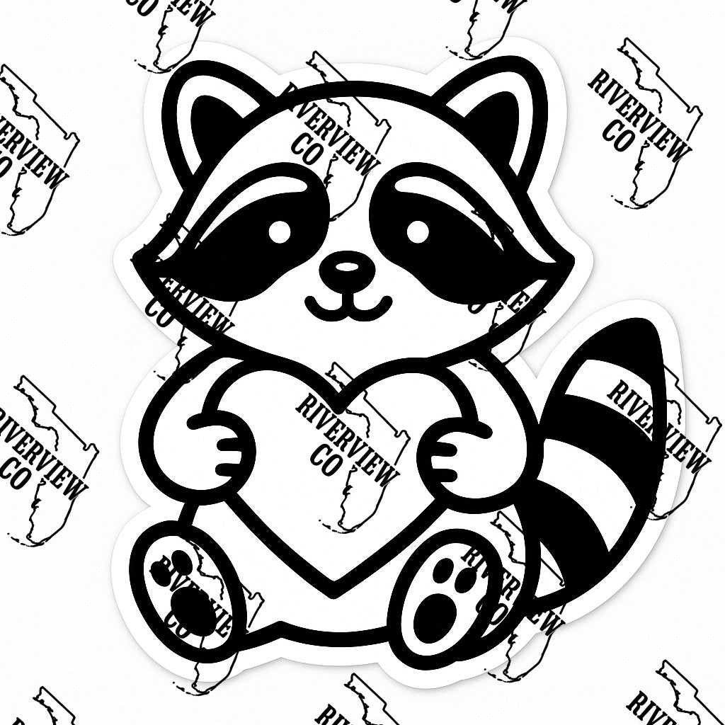 Raccoon with heart Valentine’s Day car freshie mold