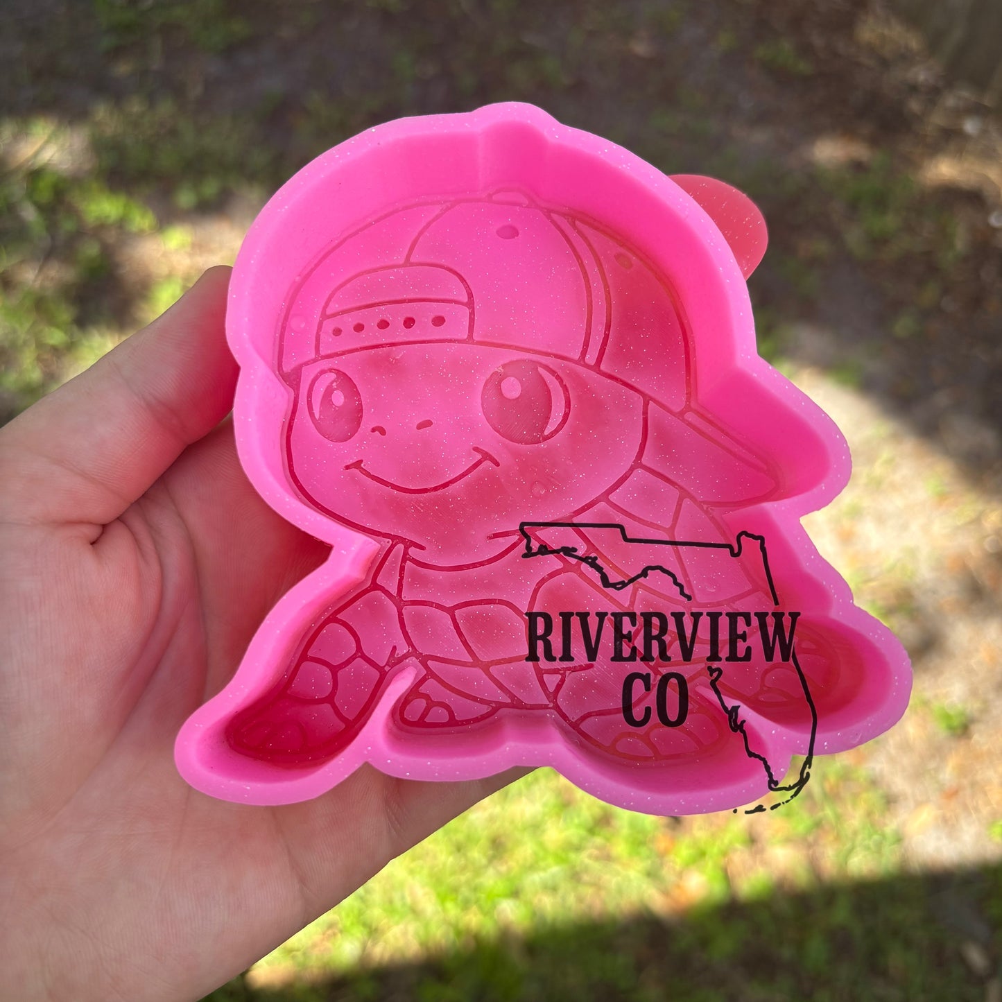 Cute turtle with hat car freshie mold