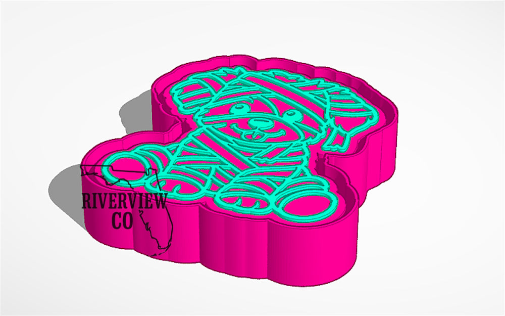 Mummy dog car freshie mold