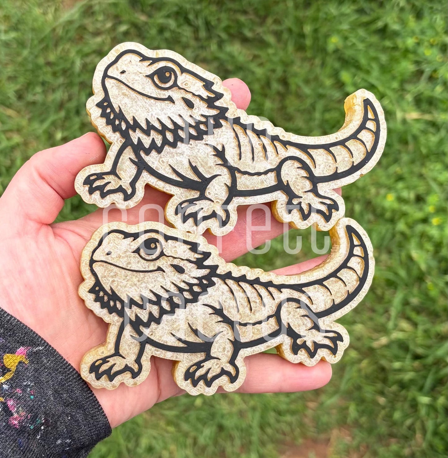 Bearded dragon lizard car freshie mold