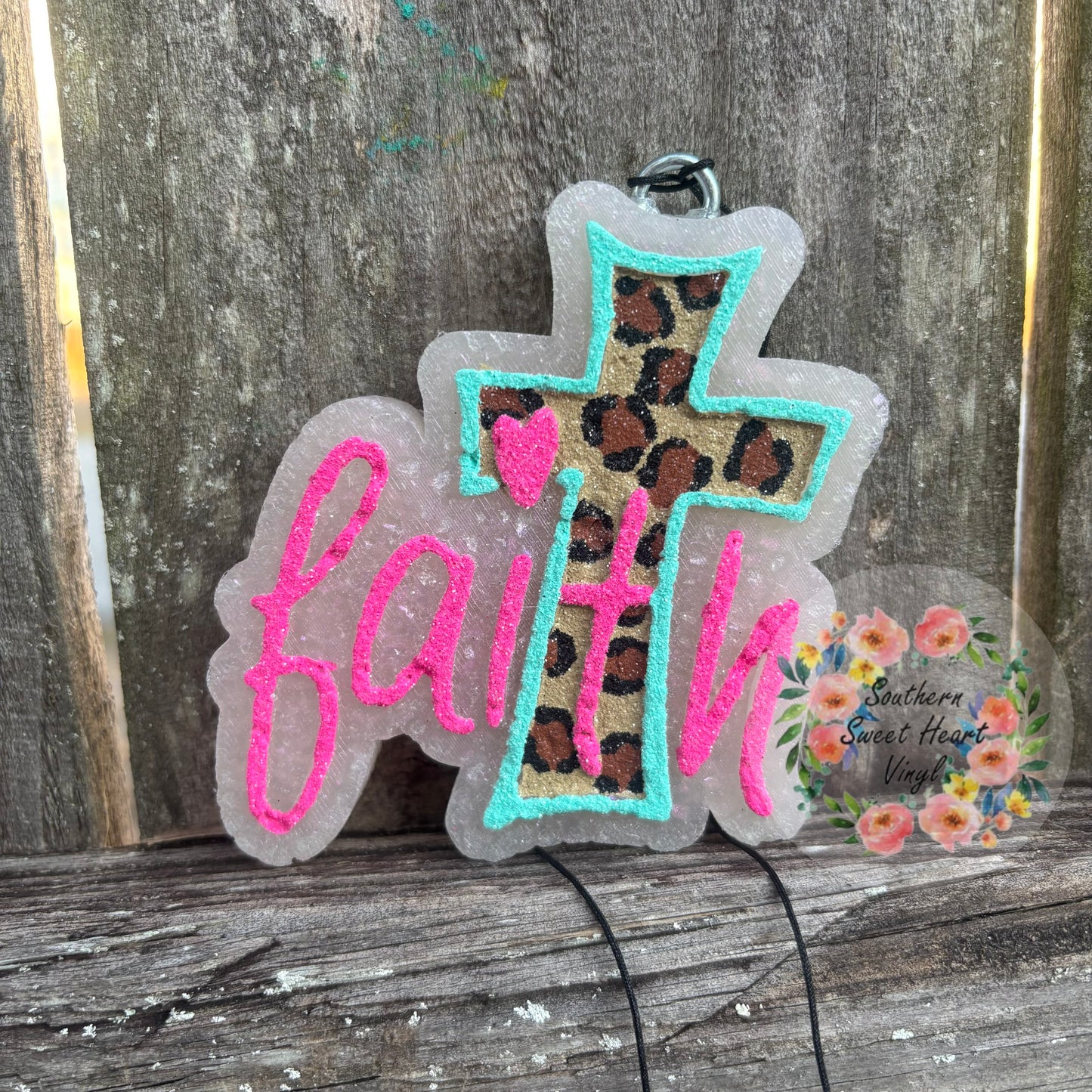 Faith with cross car freshie mold