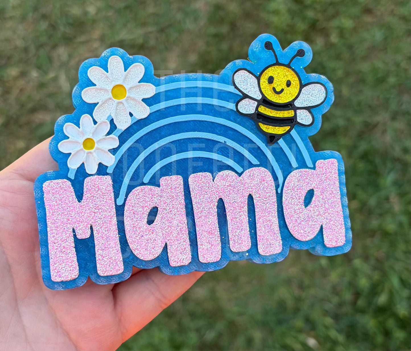 Mama with rainbow car freshie mold