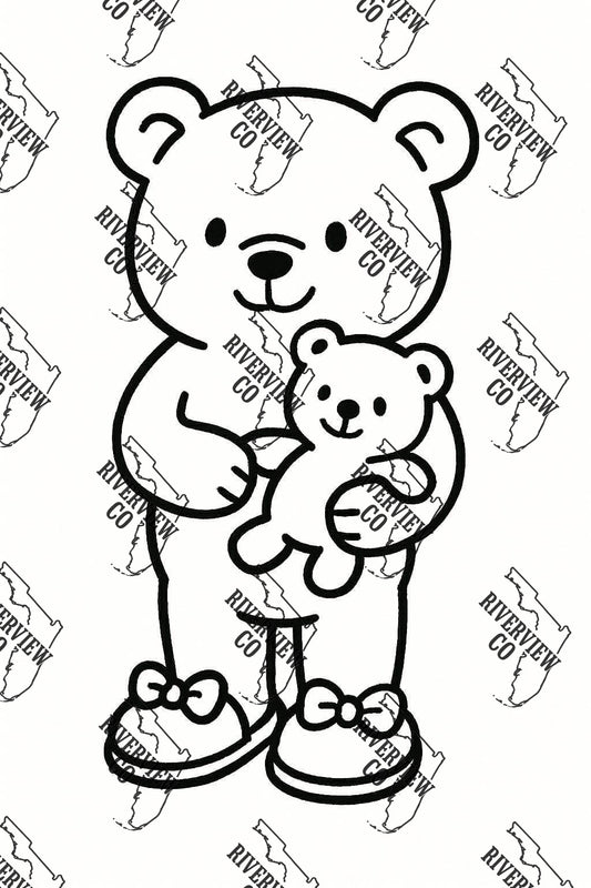 Cute bear with stuffed bear car freshie mold