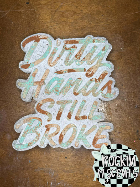 Dirty hands still broke car freshie mold