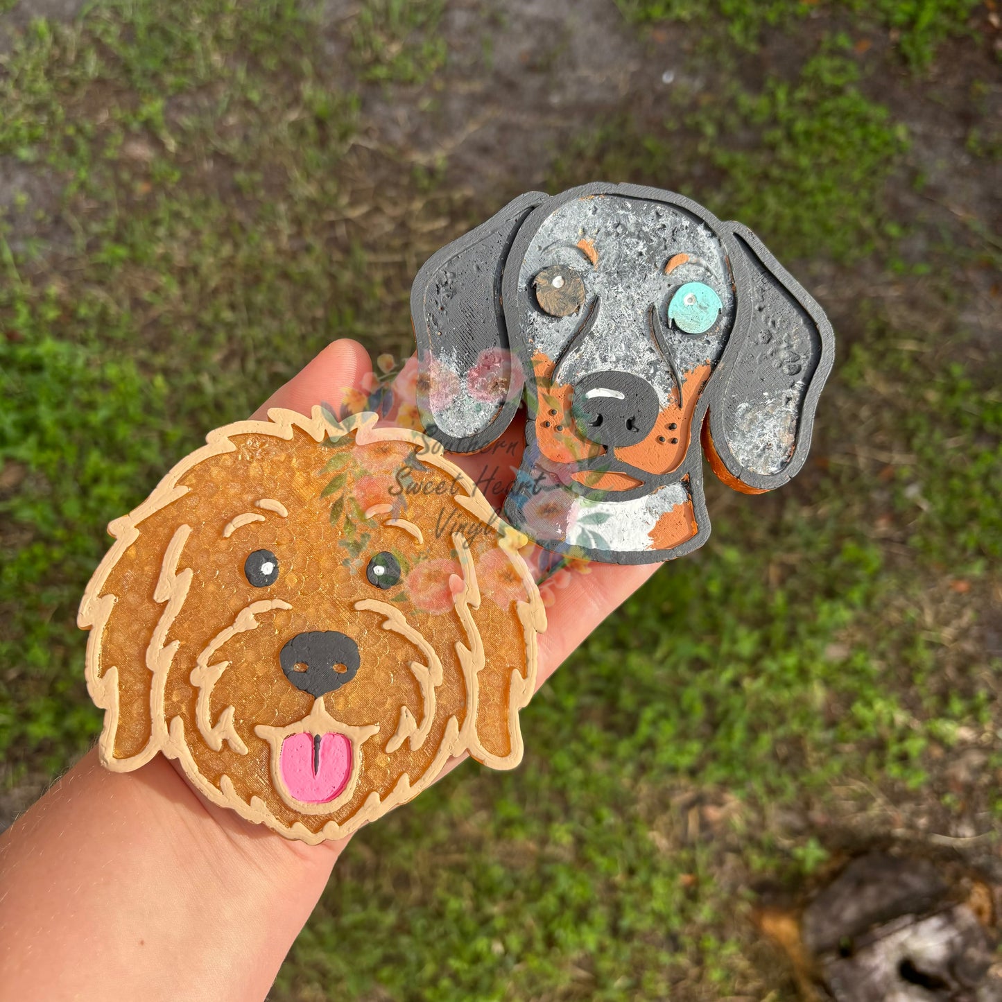 Doodle dog car freshie mold