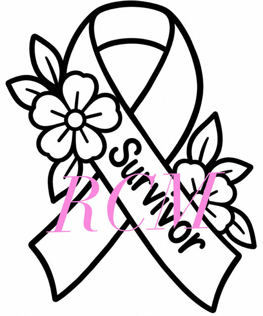 Survivor Awareness ribbon car freshie mold