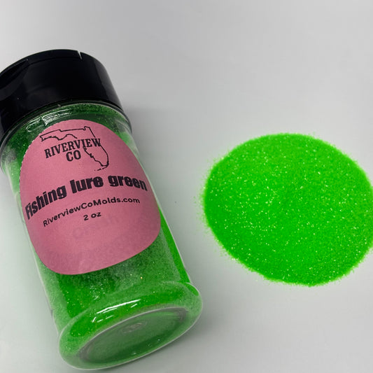 Fishing lure green fine glitter