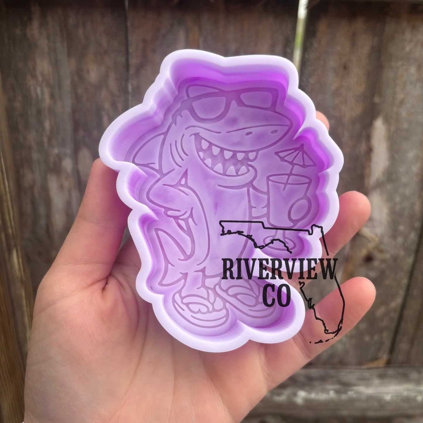 Shark with drink car freshie mold