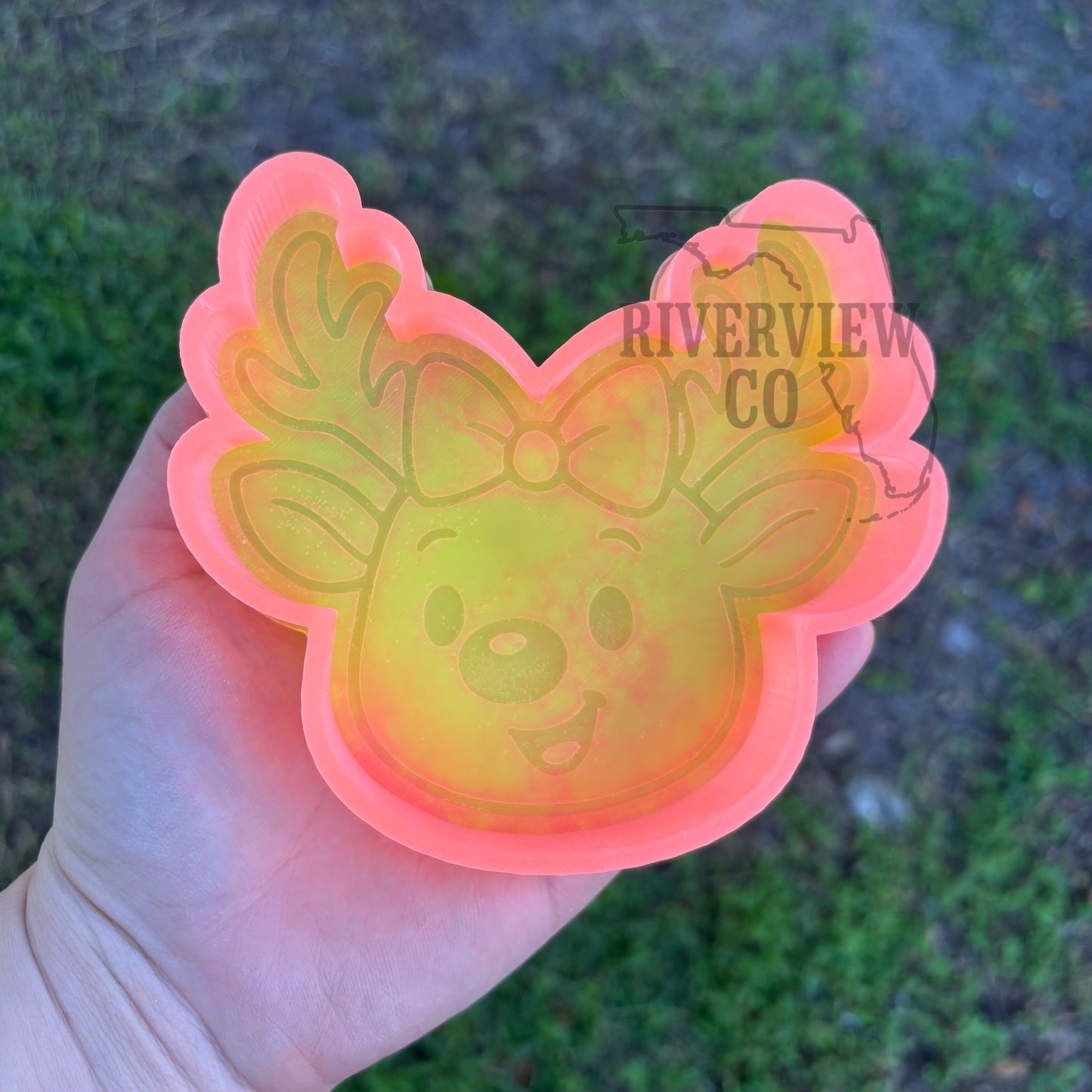 Christmas Girl deer car freshie mold