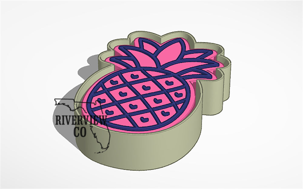 Pineapple car freshie mold