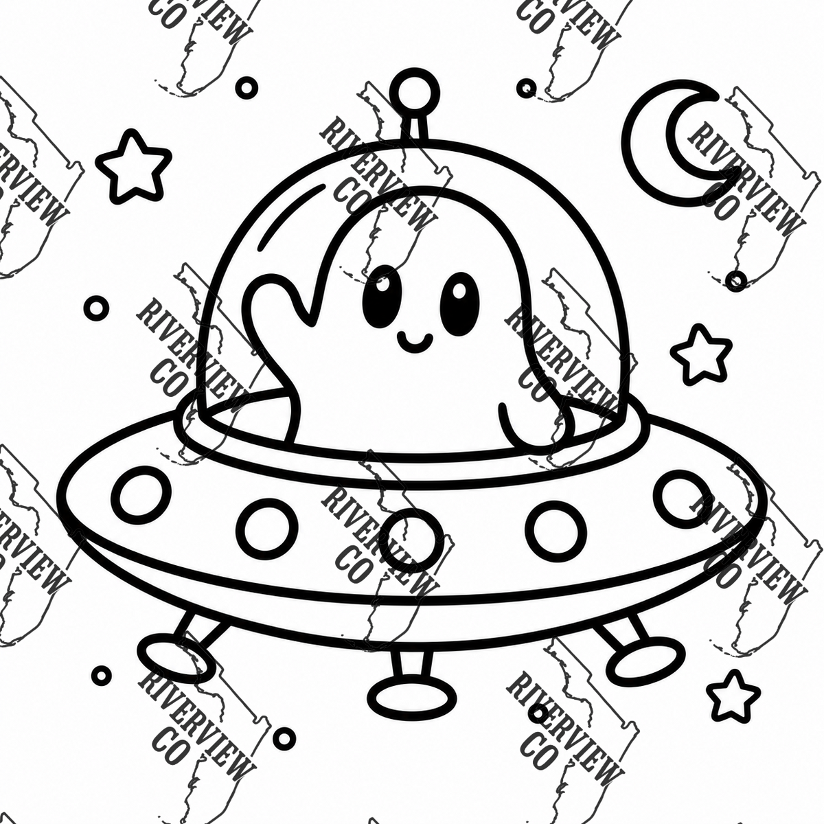 Ghost in ufo car freshie mold space