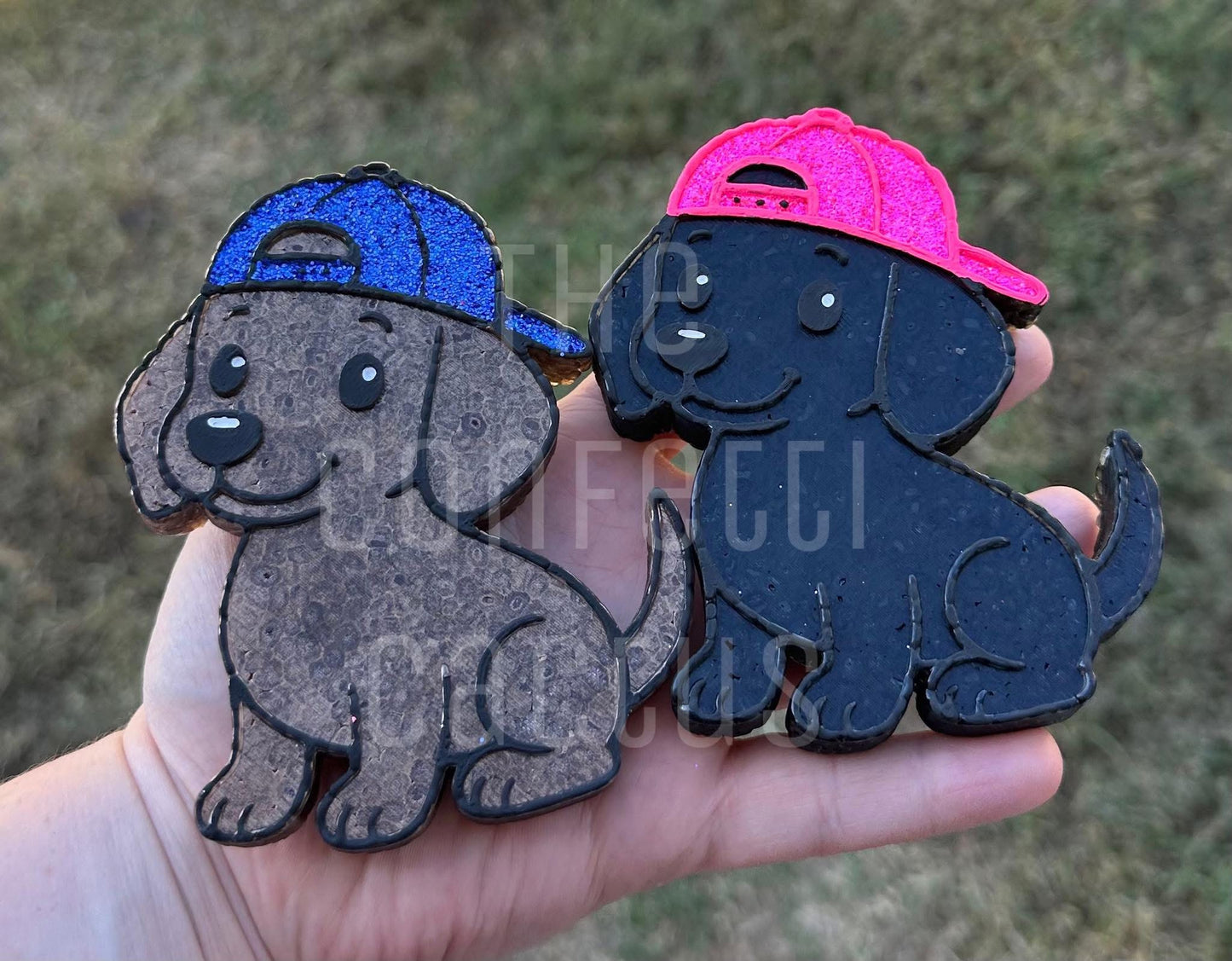 Doggie with hat car freshie mold