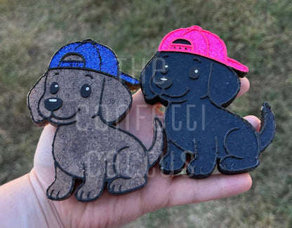 Doggie with hat car freshie mold