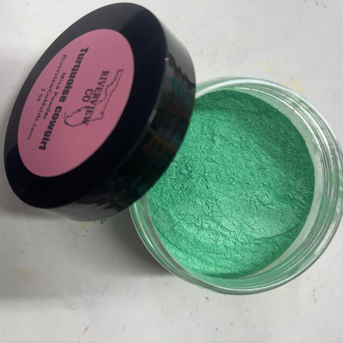 Turquoise cowgirl Mica powder 1 oz