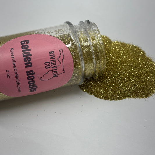 Golden doodle fine glitter