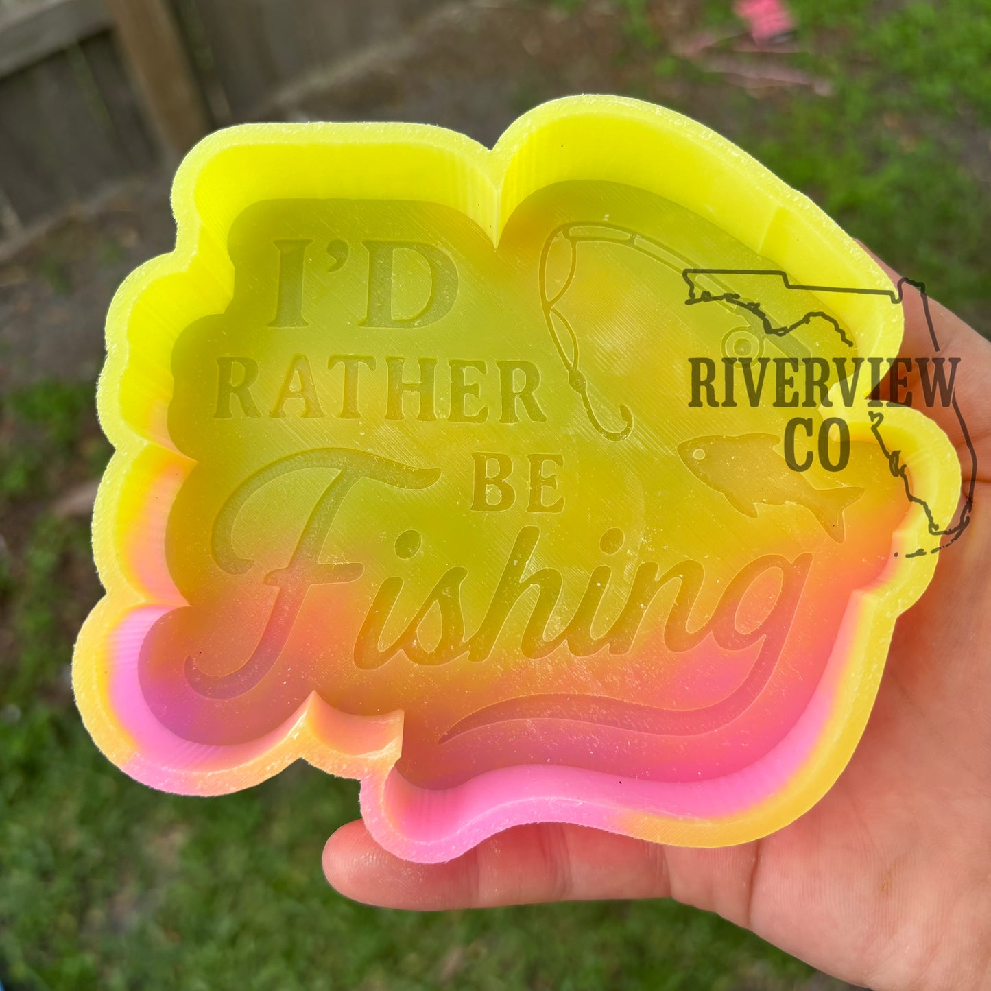 I’d rather be fishing car freshie mold