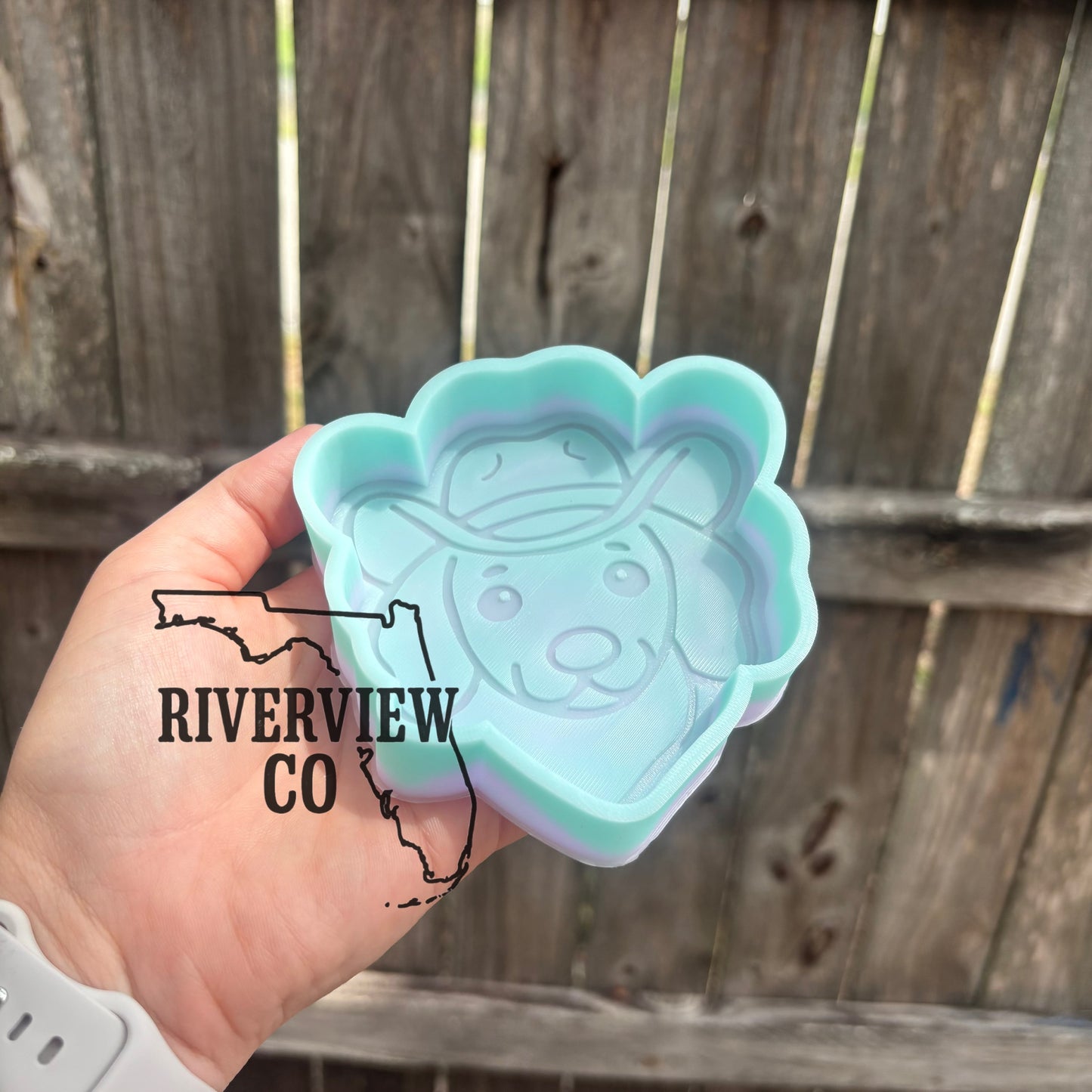 Weenie dog cowboy car freshie mold