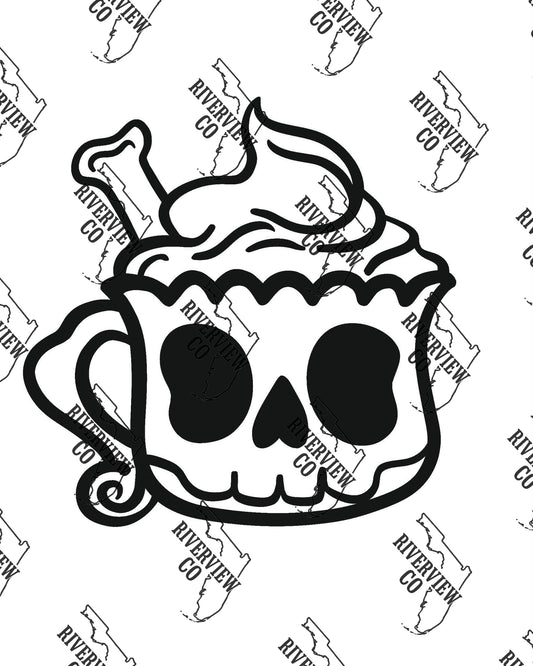 Bon appétit, coffee cup car freshie mold Halloween