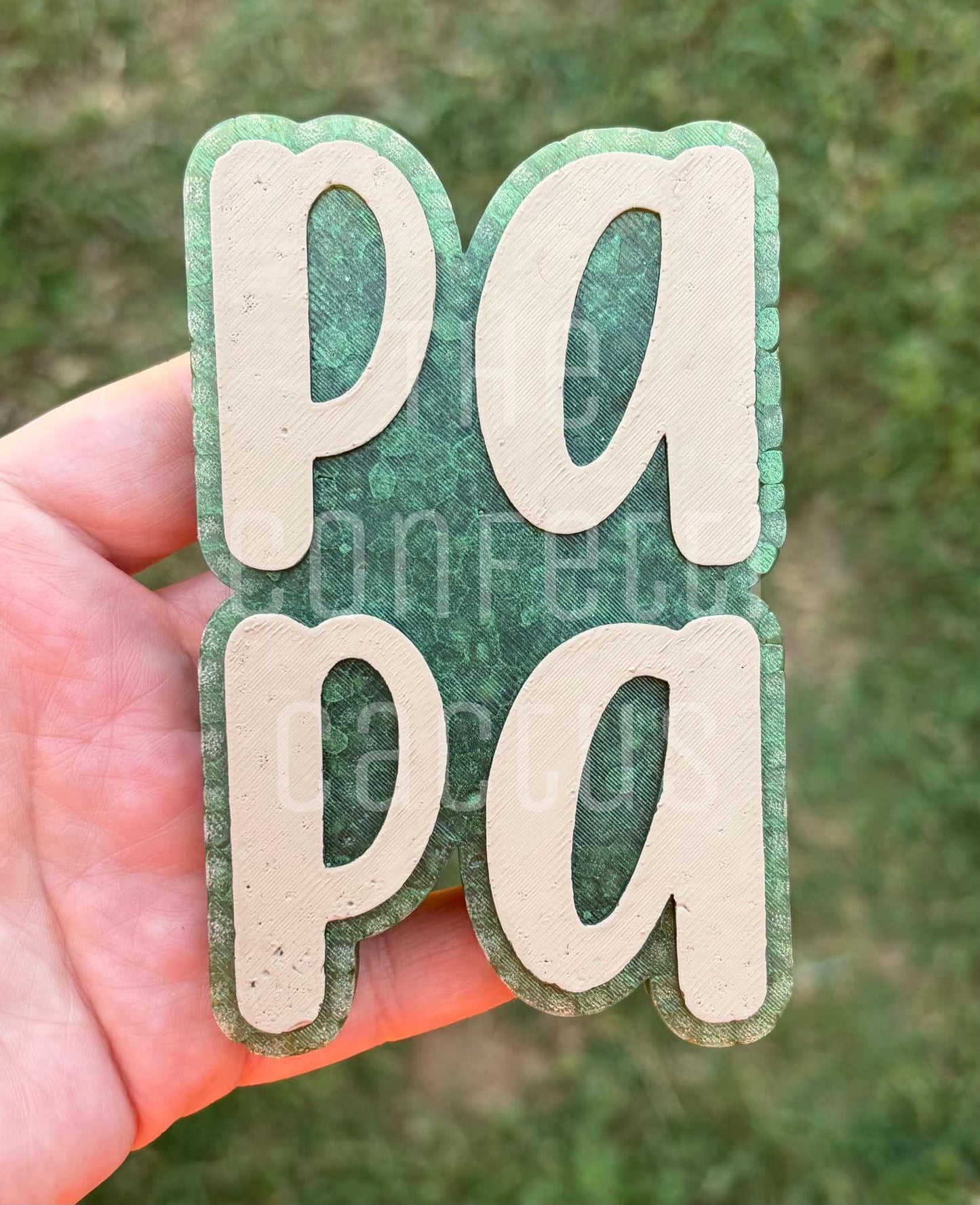 Papa car freshie mold